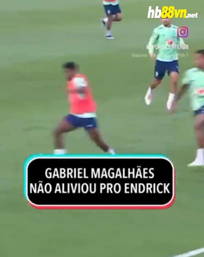 Gabriel clatters Real Madrid-bound wonderkid Endrick - Bóng Đá